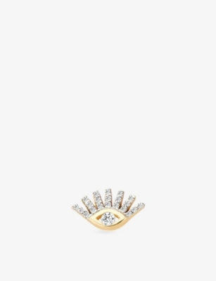 Kismet Milka evil eye diamond stud earring 0.10ct - British product