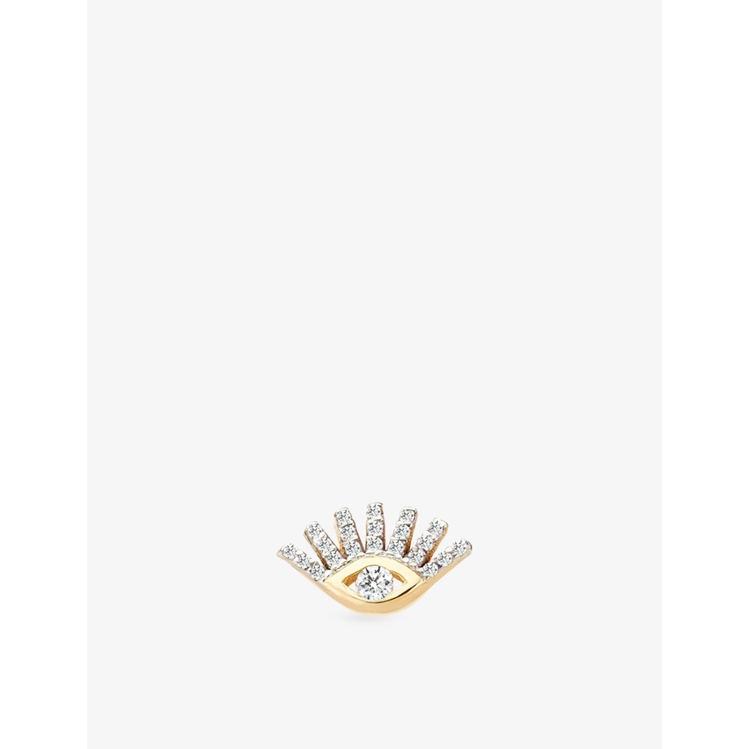 Pave Evil Eye 0.10ct Diamond Stud Earring - ROSE GOLD