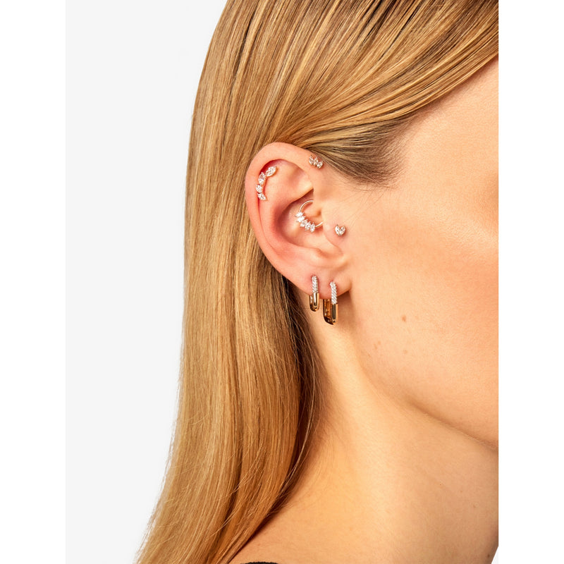 Kismet by Milka Wanderlust Maxi diamond hoop earring 0.10ct, imported from the UK