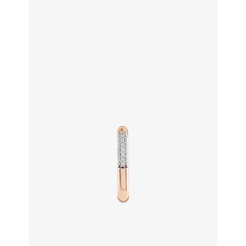 Kismet by Milka Wanderlust Maxi diamond hoop earring 0.10ct, imported from the UK