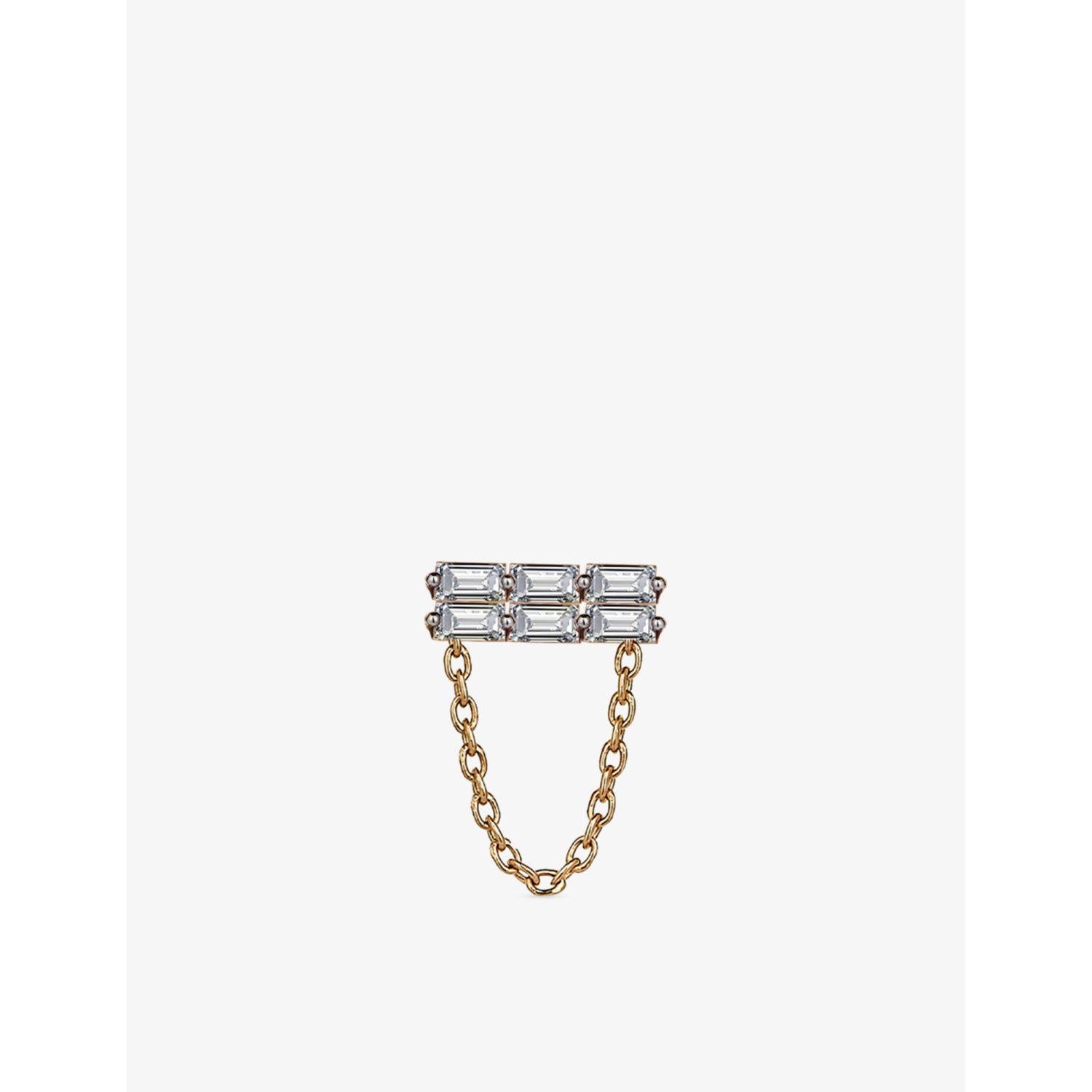 Moment 0.06ct Baguette-Diamond Stud Earring - ROSE GOLD