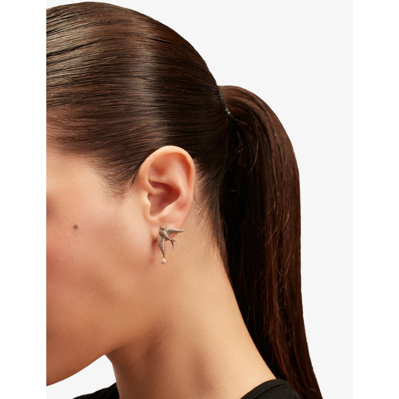 Kismet by Milka sparrow diamond drop earring 0.02ct (British brand)