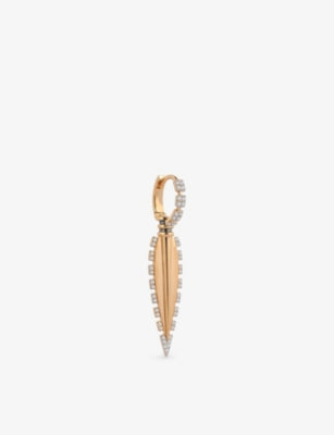Kismet by Milka 0.25ct diamond drop huggie earring (British brand)