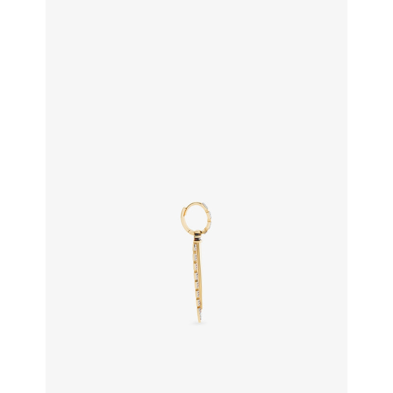 Kismet by Milka 0.25ct diamond drop huggie earring (British brand)