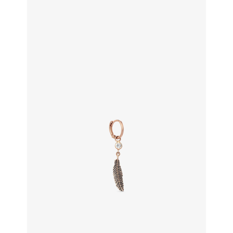 Kismet By Milka Dart 0.04ct Diamond Drop Huggie
