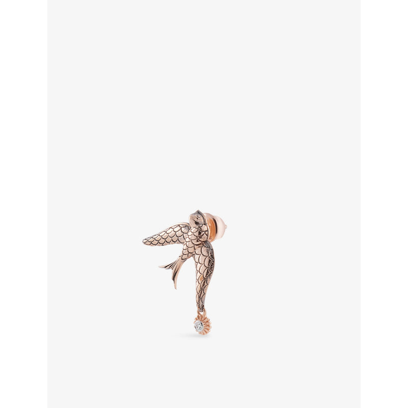 Kismet by Milka Sparrow 0.02ct diamond drop earring (British brand)