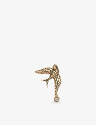 Kismet by Milka Sparrow 0.02ct diamond drop earring (British brand)