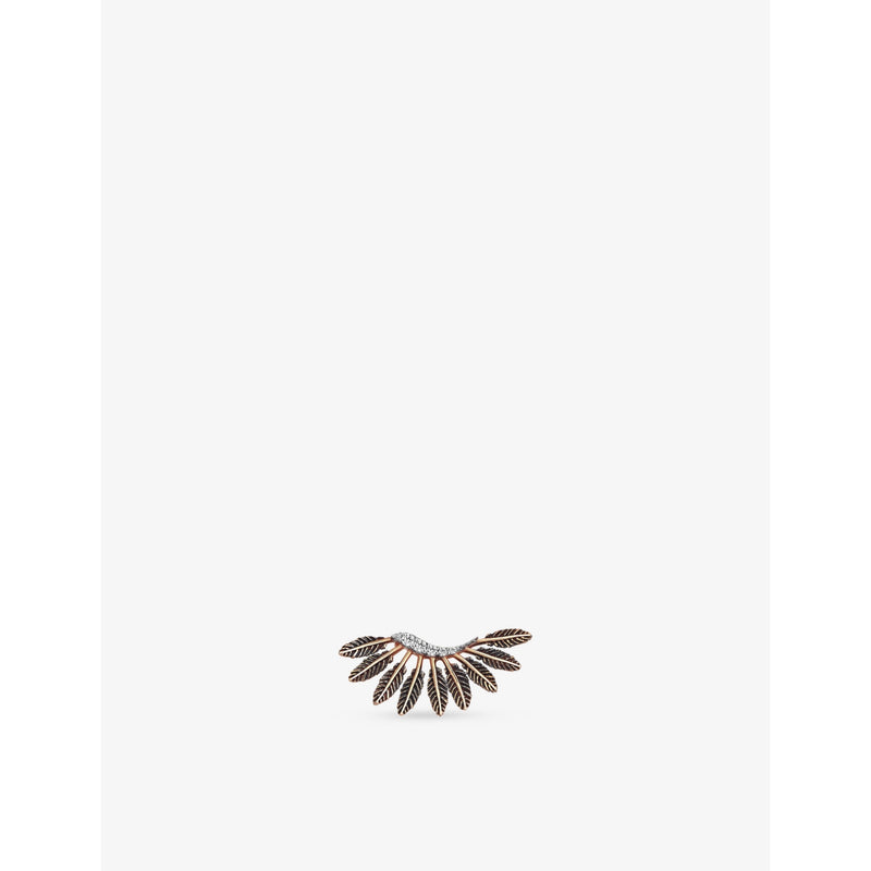 Kismet By Milka Feather Arc 0.06ct Diamond Stud Earring
