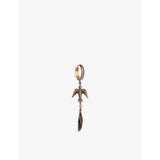 Sparrow Feather 0.02ct Diamond Drop Huggie - ROSE GOLD