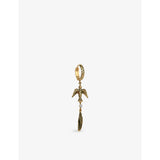 Kismet By Milka Sparrow Feather 0.02ct Diamond Drop Huggie