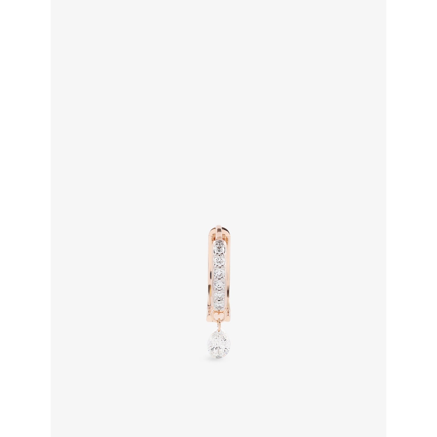 Kismet by Milka Nightlit diamond drop huggie 0.18ct, imported from the UK