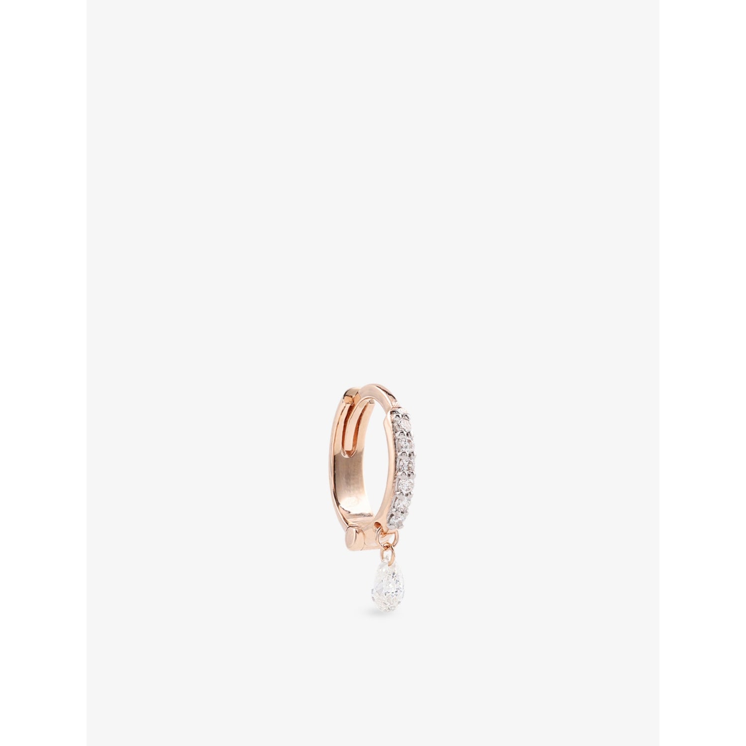Nightlit 0.18ct Diamond Drop Huggie - ROSE GOLD