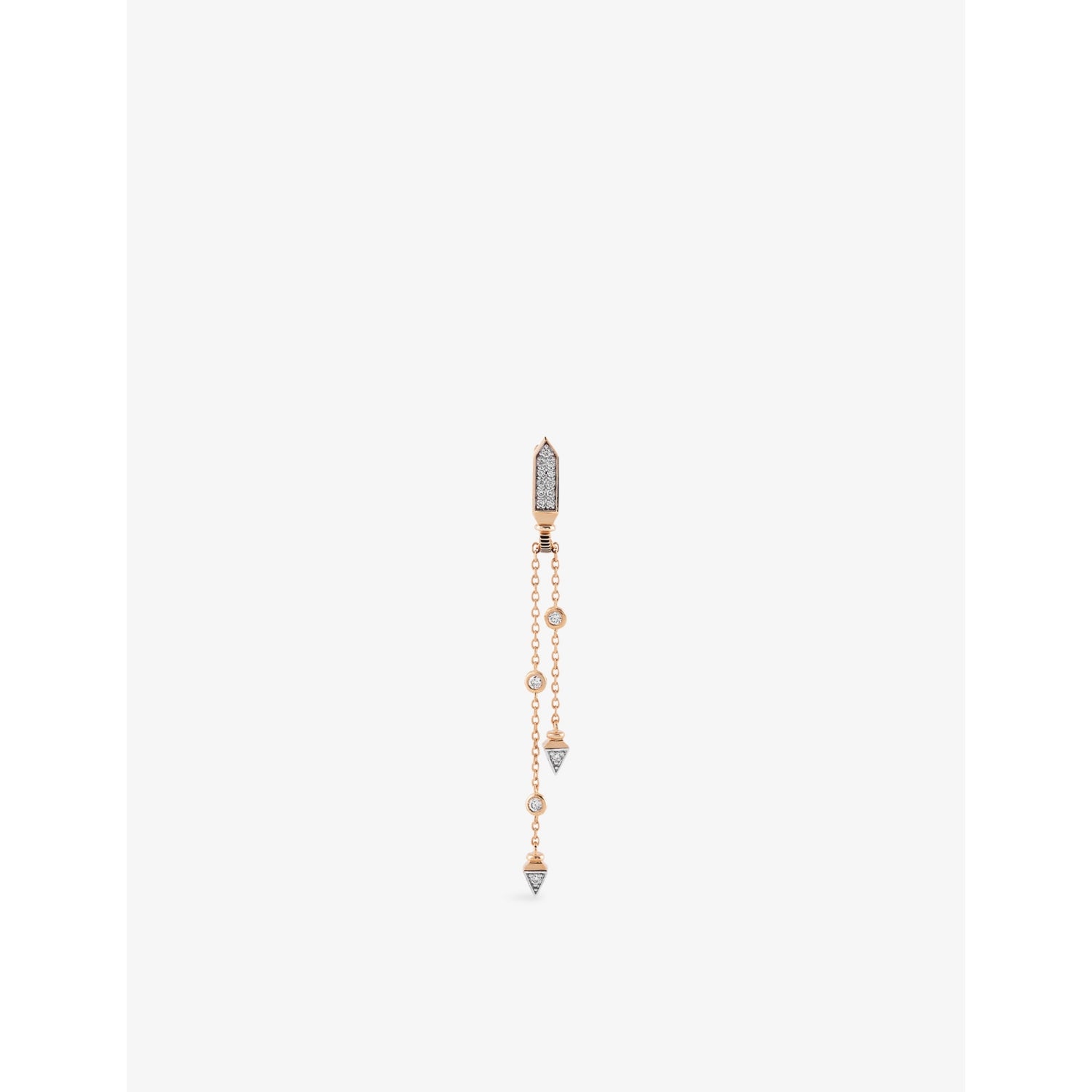 Kismet by Milka Silva diamond drop huggie earring 0.20ct, UK version