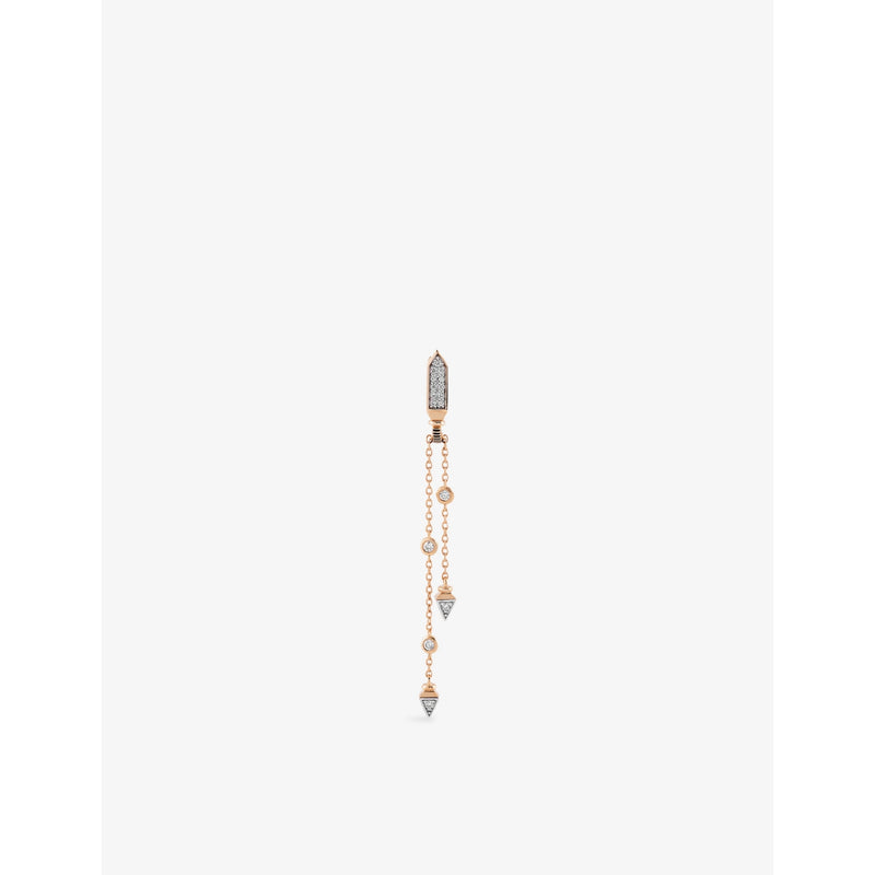 Kismet by Milka Silva diamond drop huggie earring 0.20ct, UK version