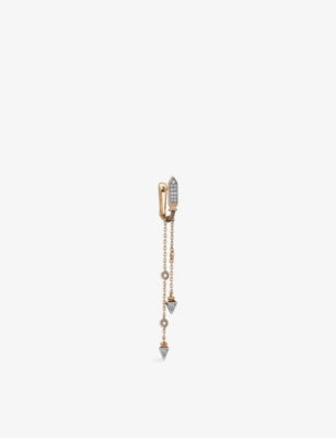 Kismet by Milka Silva diamond drop huggie earring 0.20ct, UK version