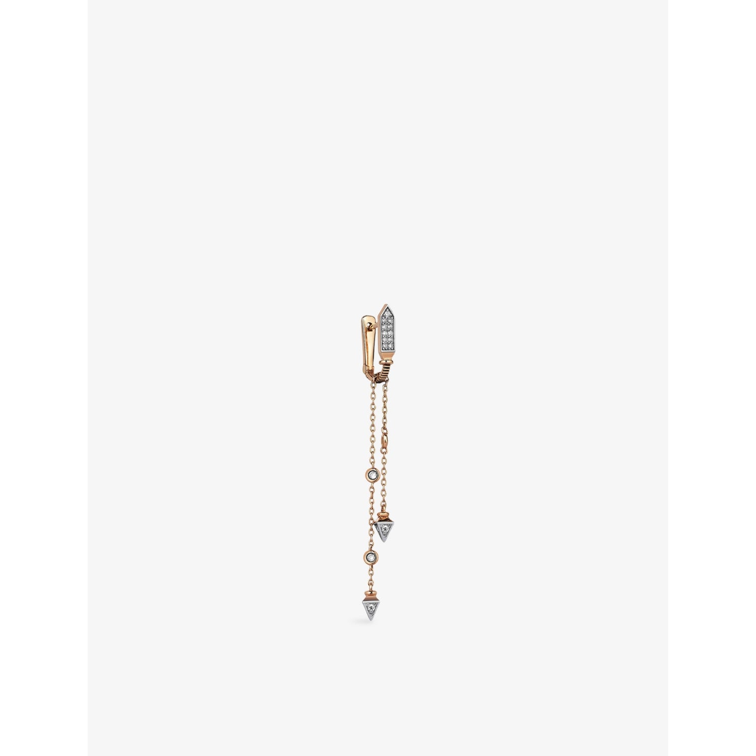 Silva 0.20ct Diamond Drop Huggie - ROSE GOLD