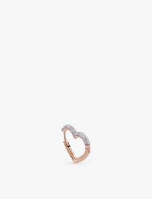 Kismet by Milka Sweetheart 0.15ct diamond hoop earring, UK version