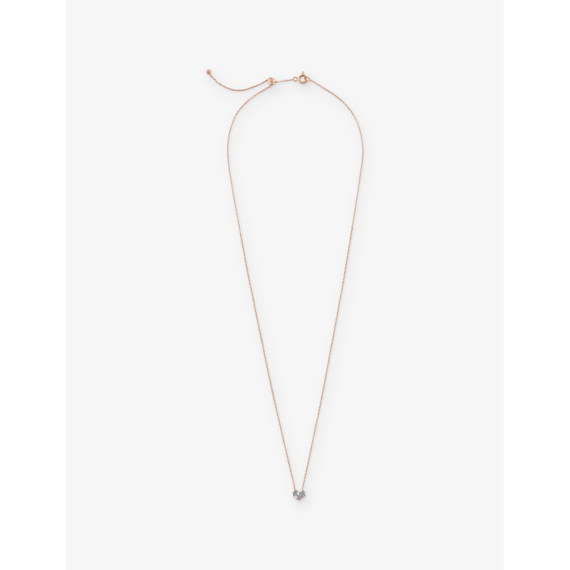 Cherish Mini 0.16ct Diamond Pendant Necklace - ROSE GOLD