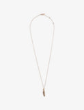 Raven Feather Midi 0.04ct Diamond Pendant Necklace - ROSE GOLD