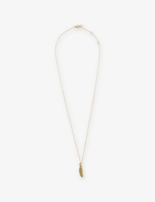 Kismet by Milka Raven Feather Midi diamond pendant 0.04ct - British product