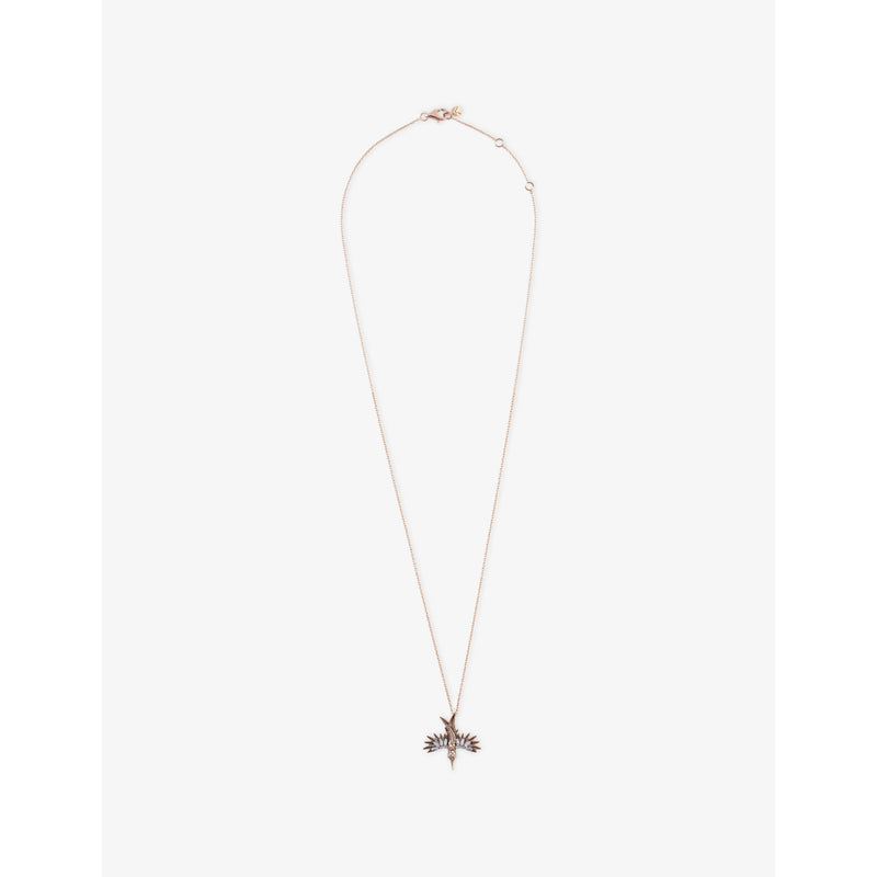 Phoenix Mini 0.14ct Diamond Pendant Necklace - ROSE GOLD
