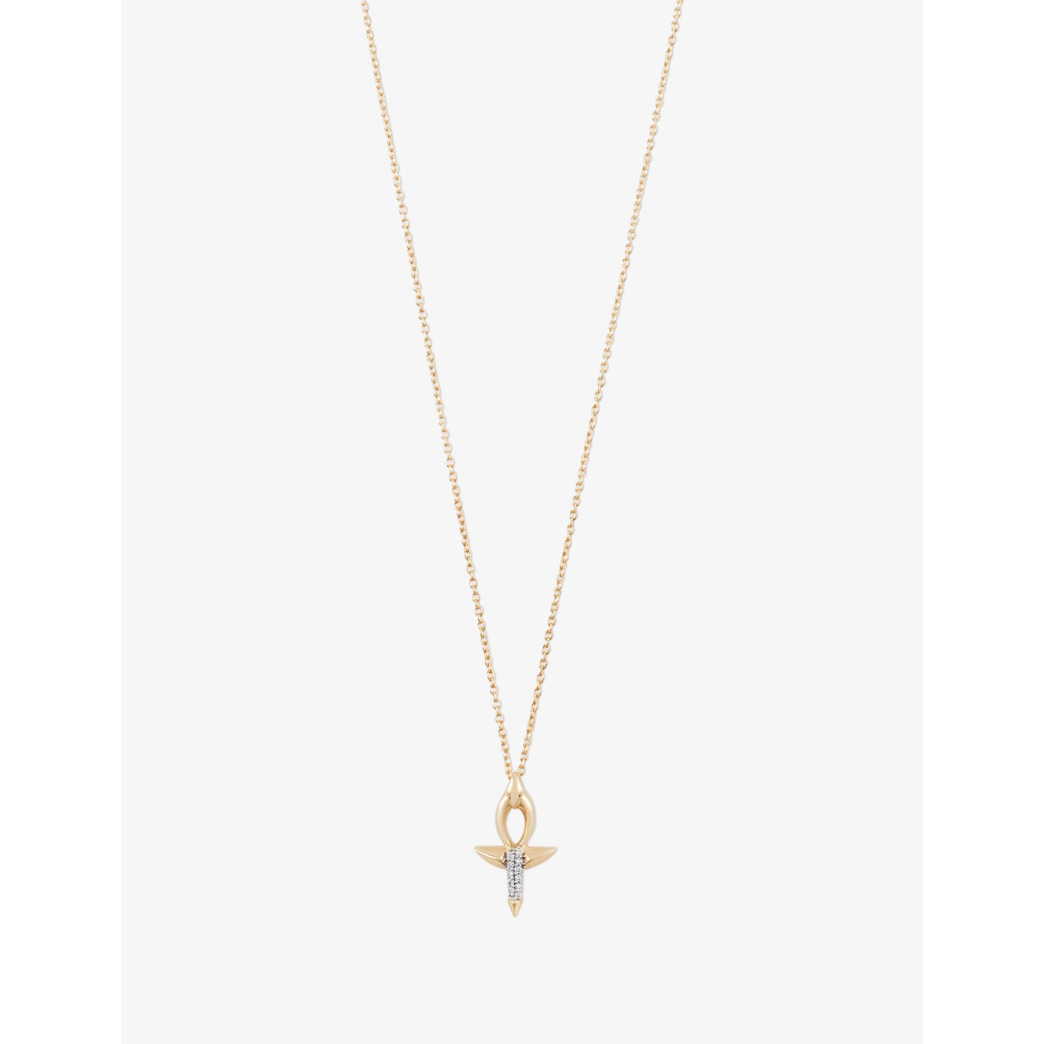 Kismet by Milka Ankh Mini diamond pendant necklace 0.04ct, UK version