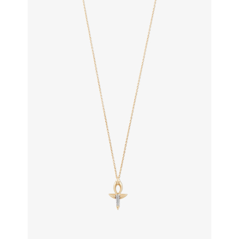 Kismet by Milka Ankh Mini diamond pendant necklace 0.04ct, UK version
