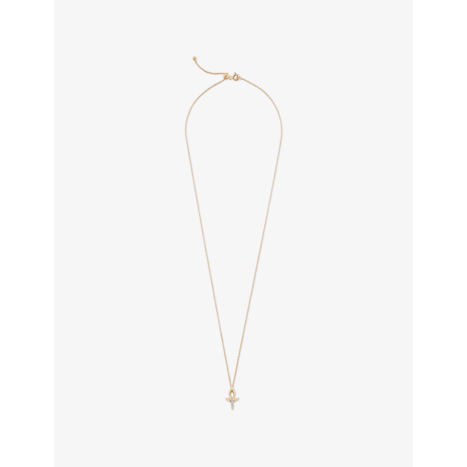 Ankh Mini 0.04ct Diamond Pendant Necklace - ROSE GOLD