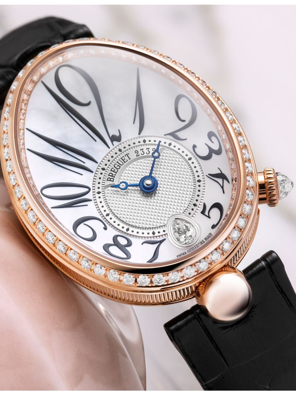 Breguet Reine de Naples rose gold diamond watch 28.5mm, UK version
