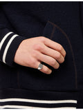 Tom Wood rhodium-plated sterling-silver ring with satin finish, imported from the UK