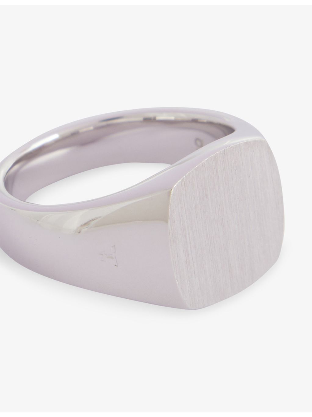 Tom Wood rhodium-plated sterling-silver ring with satin finish, imported from the UK