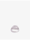 Tom Wood rhodium-plated sterling-silver ring with satin finish, imported from the UK