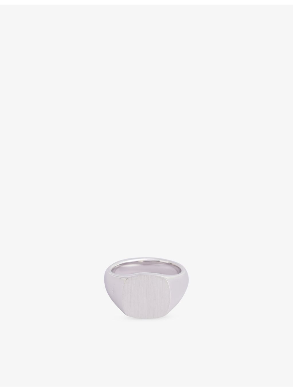 Tom Wood rhodium-plated sterling-silver ring with satin finish, imported from the UK