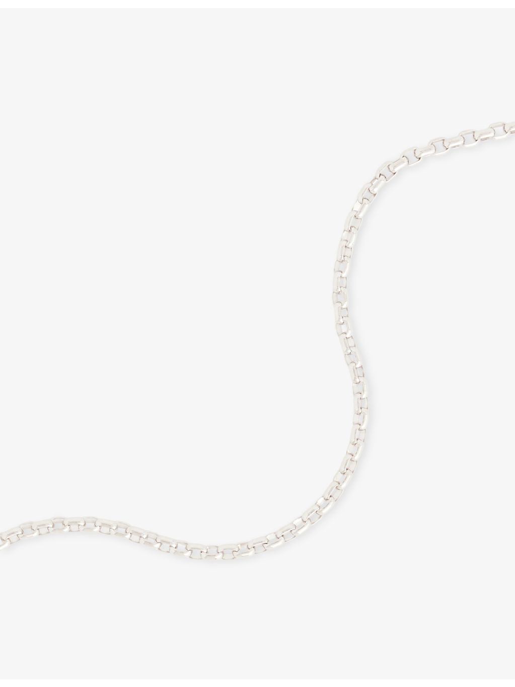 Tom Wood rhodium-plated sterling silver chain necklace 51cm, imported from the UK