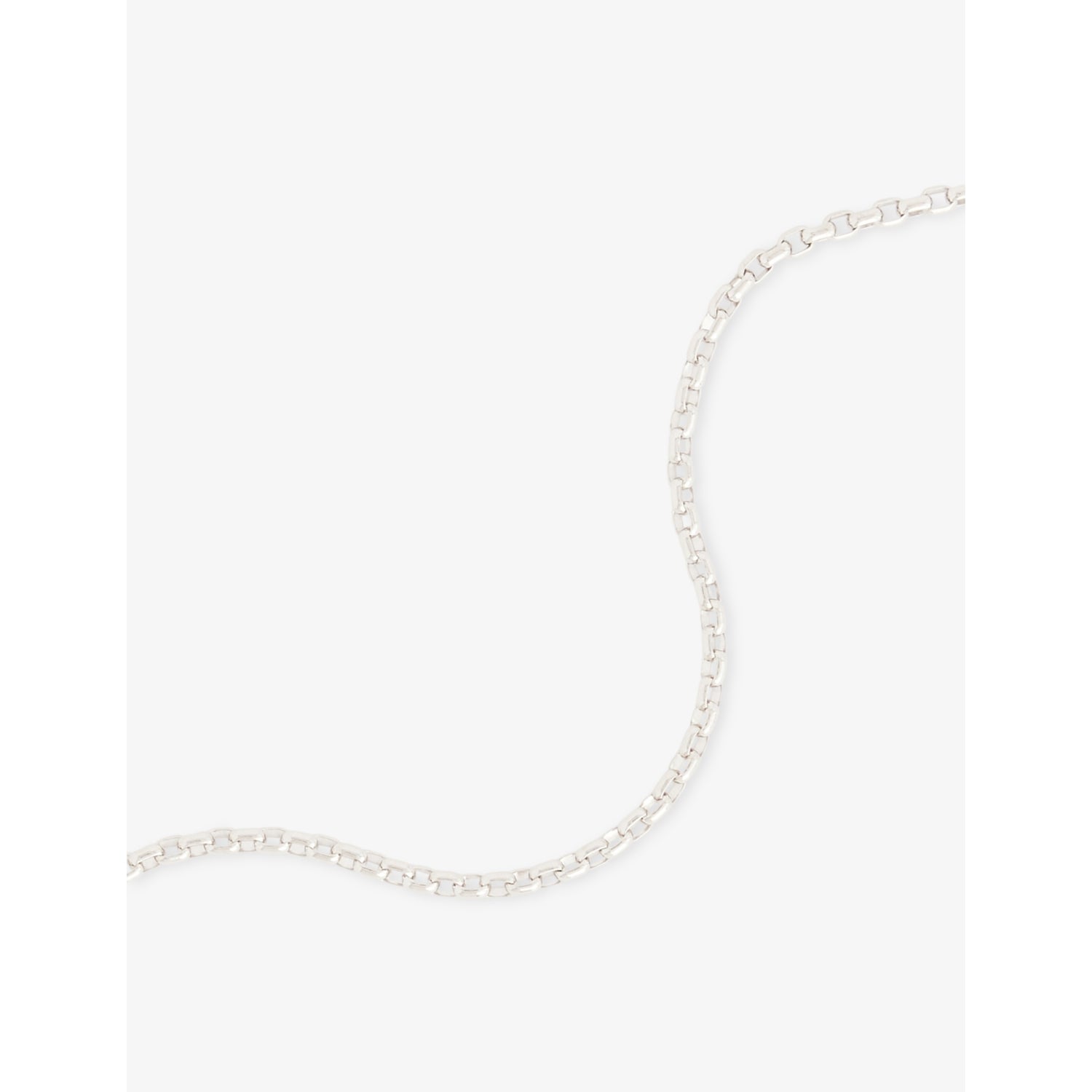 Tom Wood rhodium-plated sterling silver chain necklace 51cm, imported from the UK
