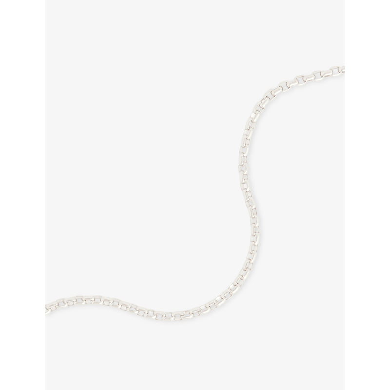 Tom Wood rhodium-plated sterling silver chain necklace 51cm, imported from the UK