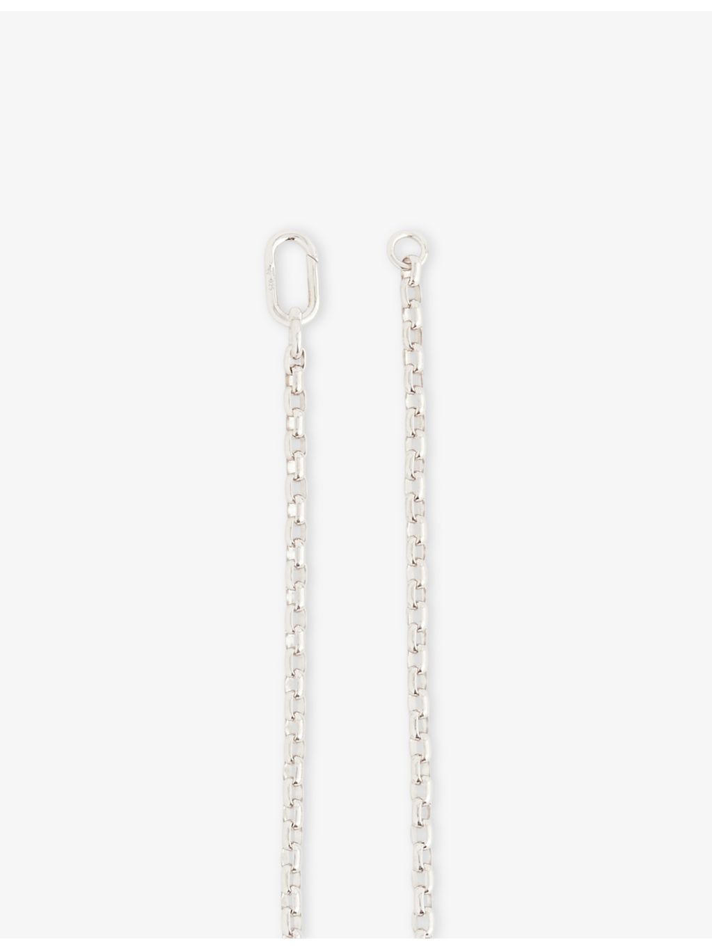 Tom Wood rhodium-plated sterling silver chain necklace 51cm, imported from the UK