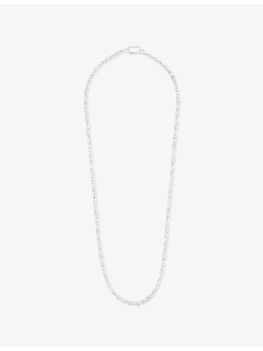 Tom Wood rhodium-plated sterling silver chain necklace 51cm, imported from the UK