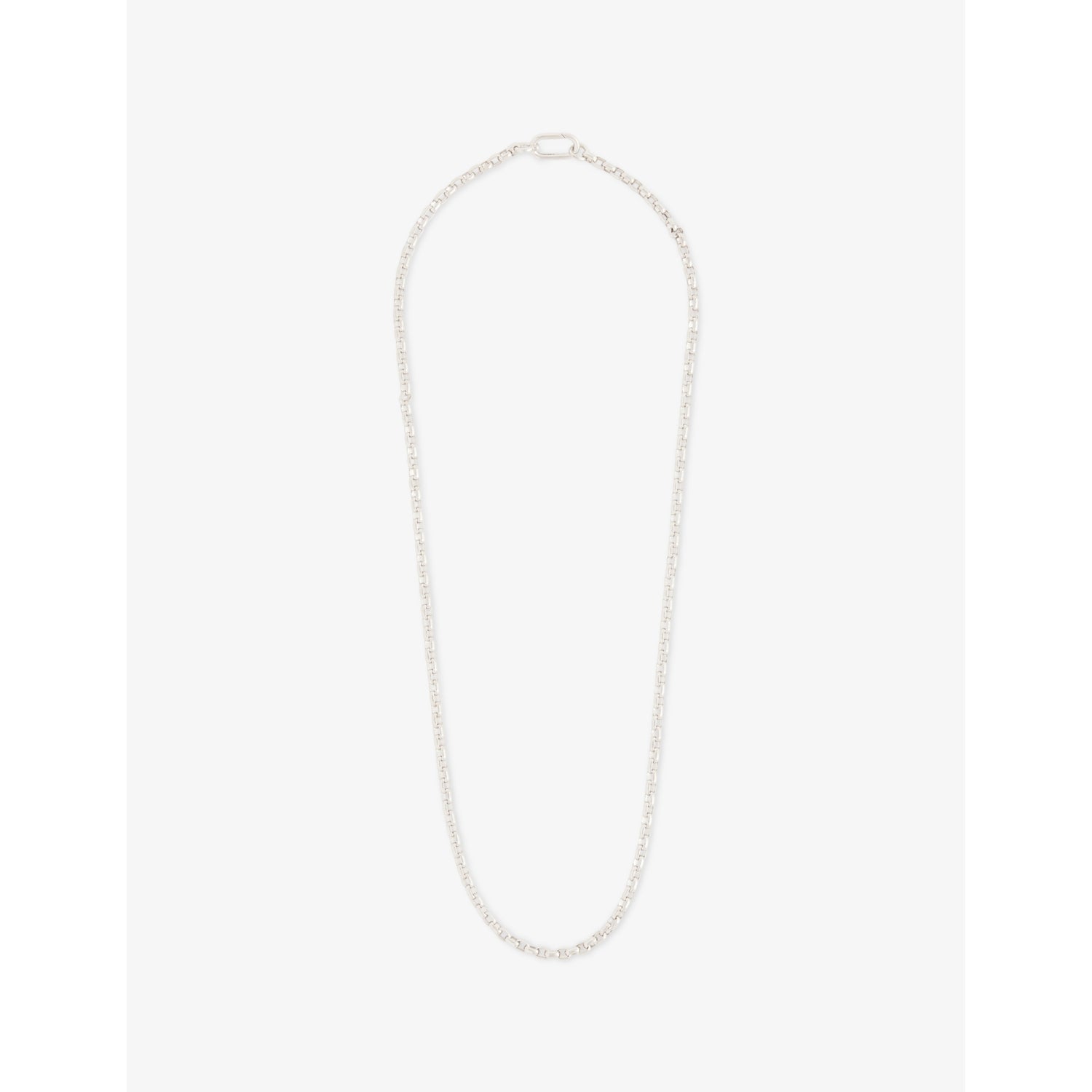 Tom Wood rhodium-plated sterling silver chain necklace 51cm, imported from the UK
