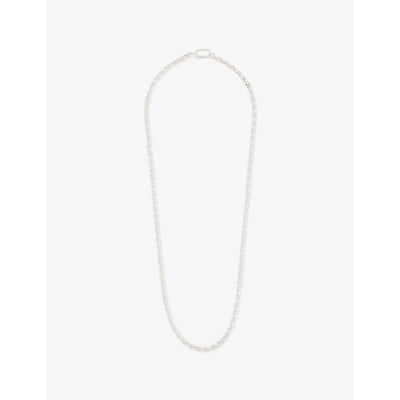 selfridges Tom Wood Lee Chain Thick White Rhodium-Plated 925 Sterling Silver Necklace 51cm- Buy online at McGrocer