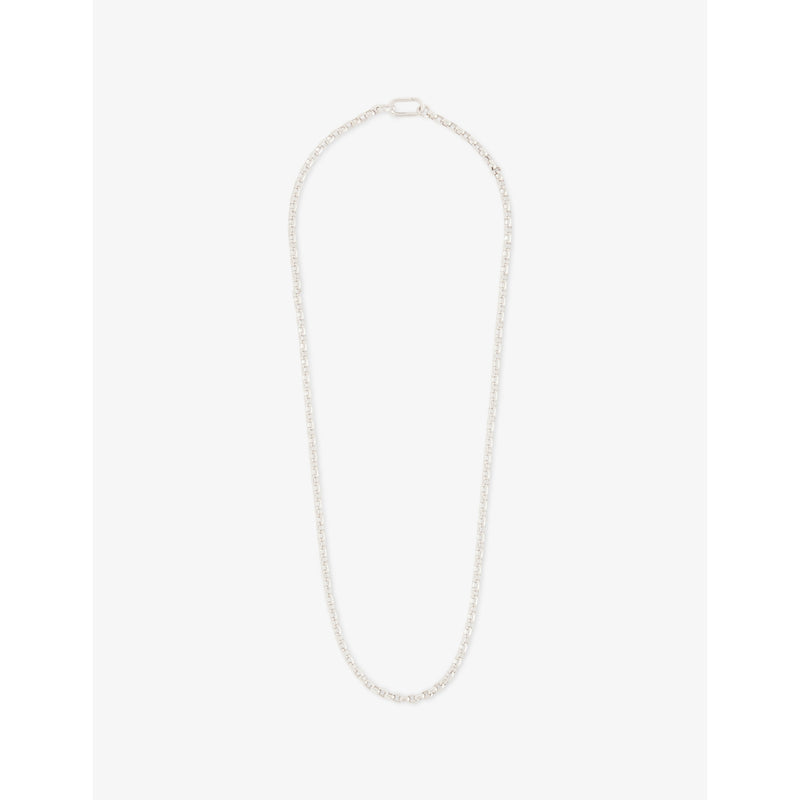 Tom Wood rhodium-plated sterling silver chain necklace 51cm, imported from the UK