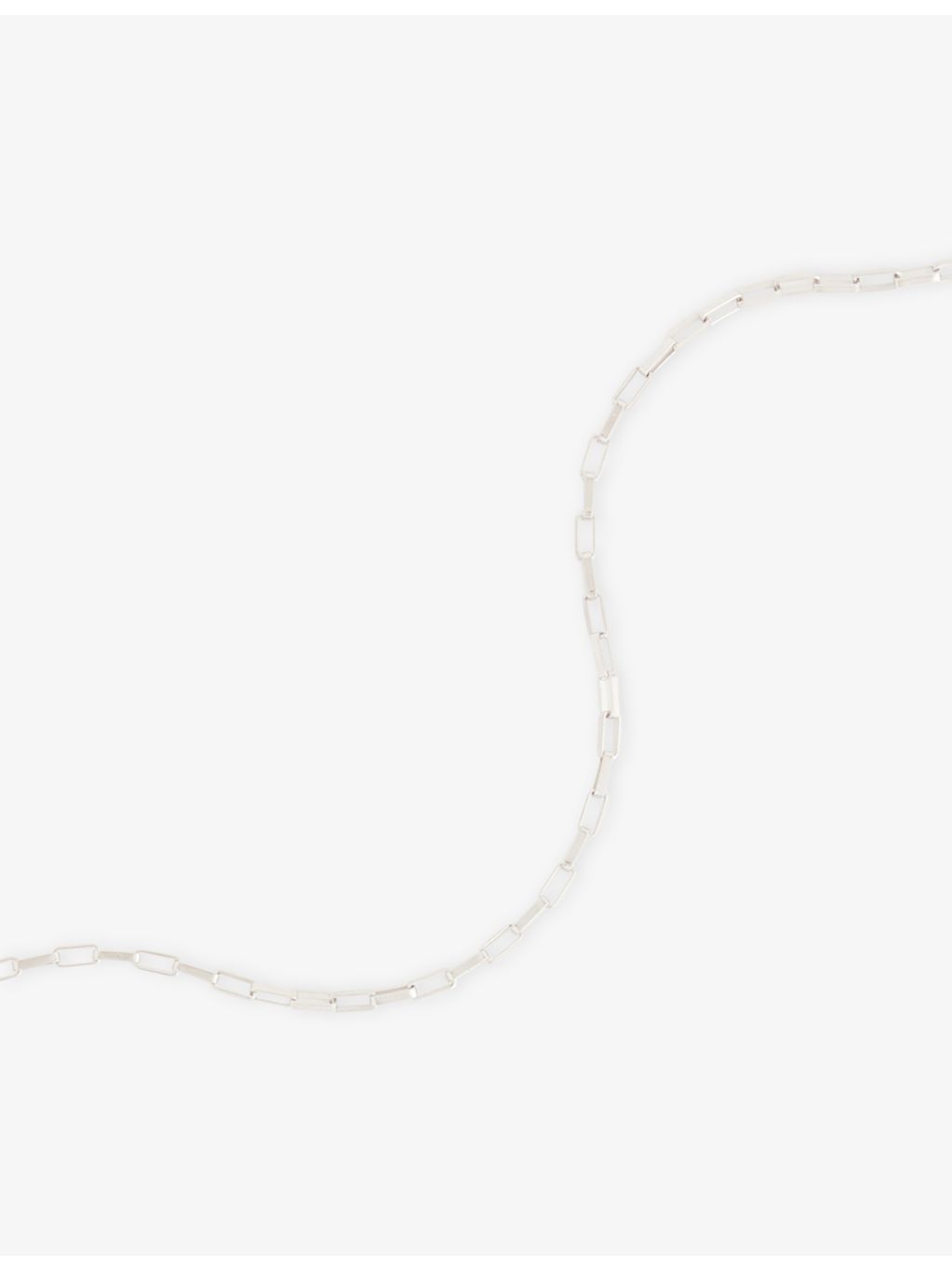 Tom Wood white rhodium-plated necklace 51.5cm, imported from the UK