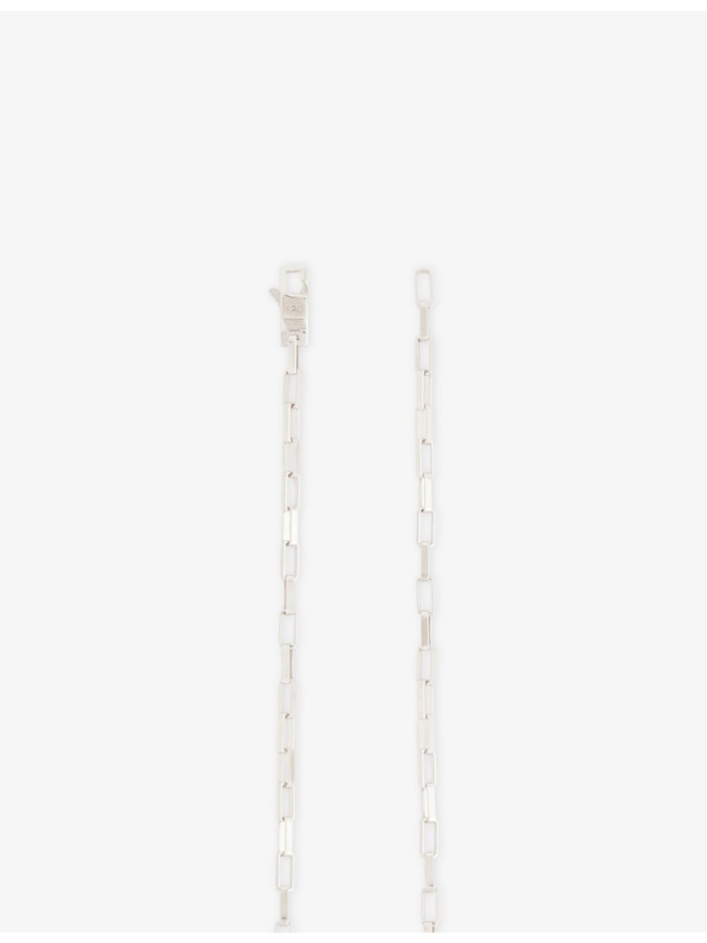 Tom Wood white rhodium-plated necklace 51.5cm, imported from the UK