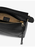 Loewe leather cross-body bag with woven handle (British brand)
