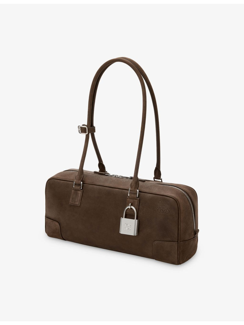 Loewe Amazona 31 cropped suede shoulder bag, UK version