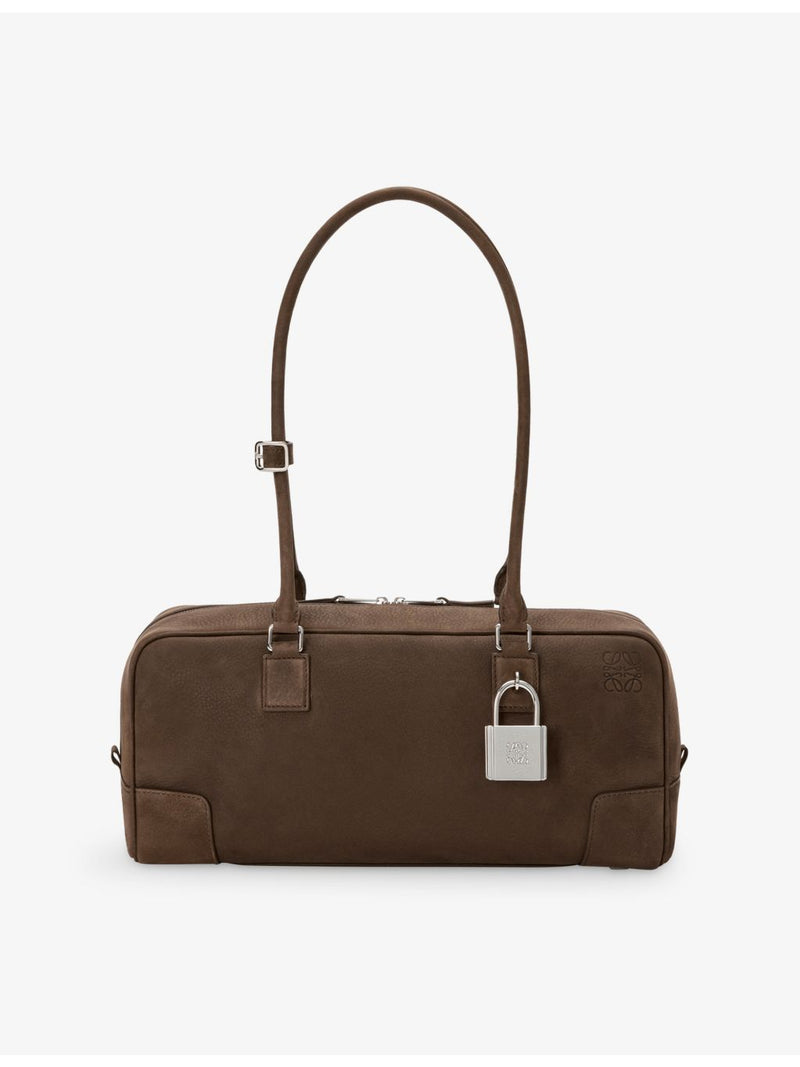Loewe Amazona 31 cropped suede shoulder bag, UK version