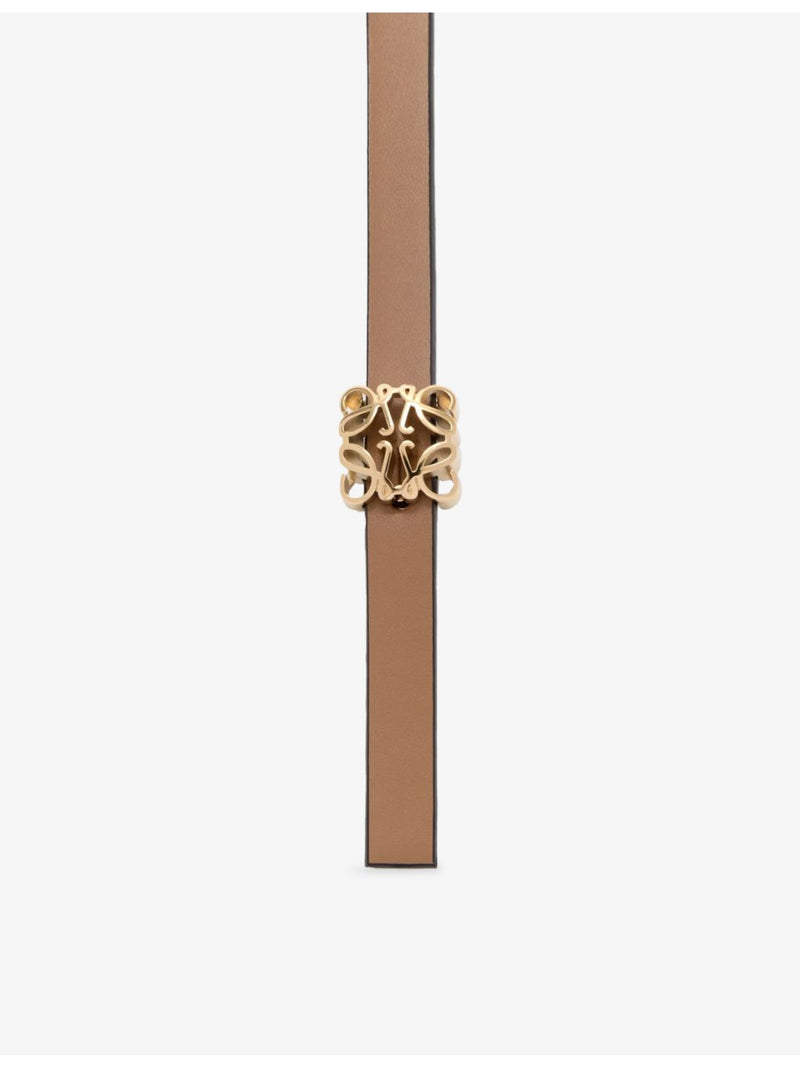 Loewe anagram branded buckle leather belt 1cm, UK version