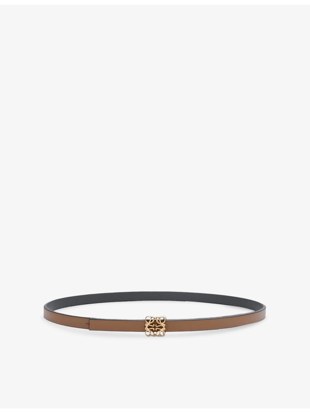 Loewe anagram branded buckle leather belt 1cm, UK version