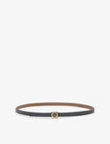 Loewe Anagram Branded-Buckle Leather Belt 1cm Width