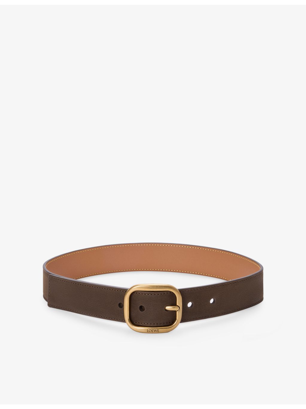 Loewe rounded leather belt 3.5cm, UK version